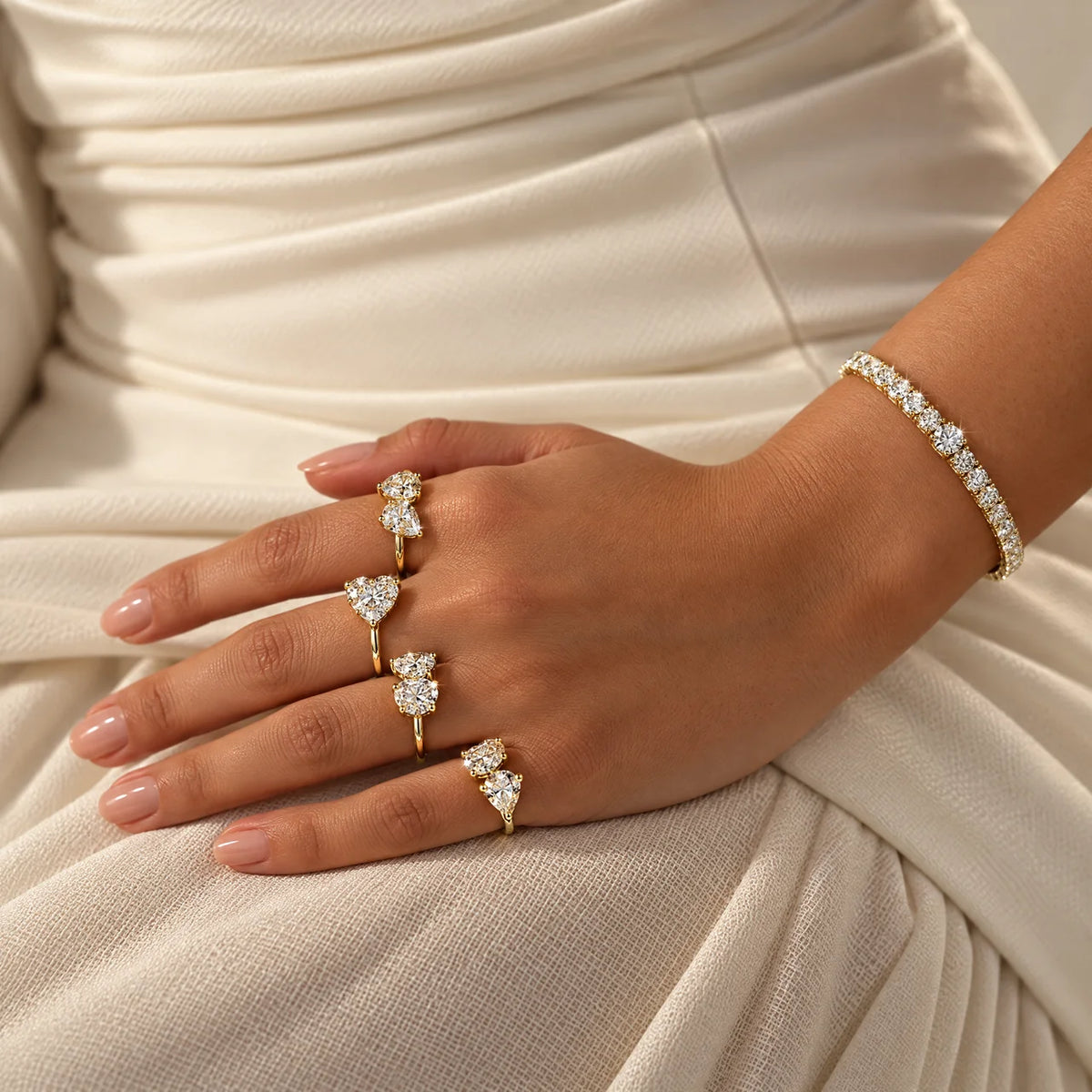 THE ECLIPTIC TENNIS BRACELET - GOLD