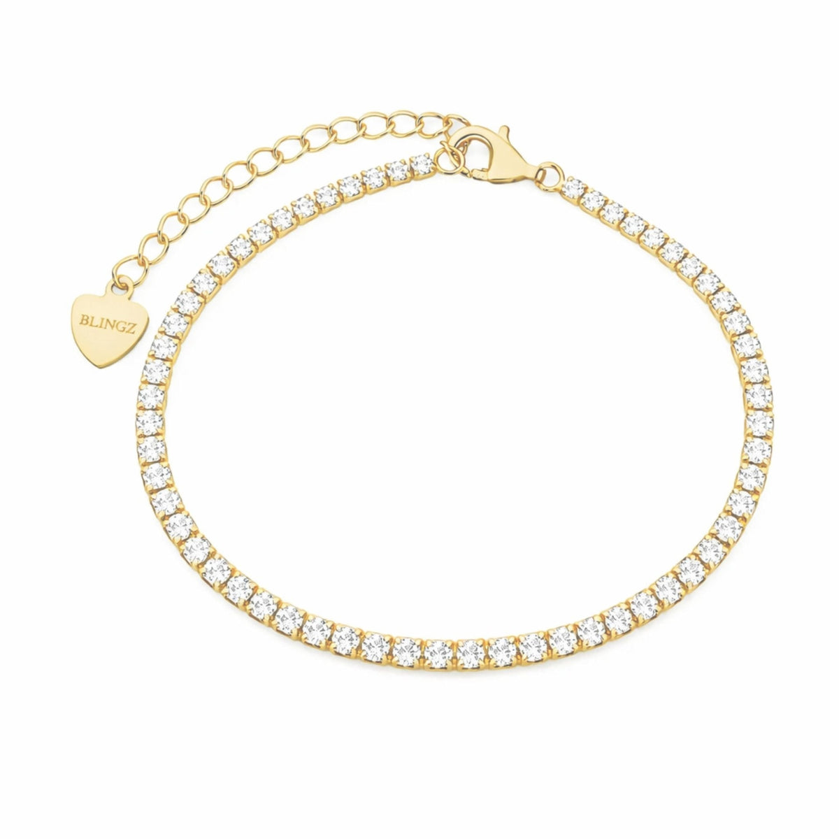 NADINE TENNIS BRACELET - GOLD - BLINGZ
