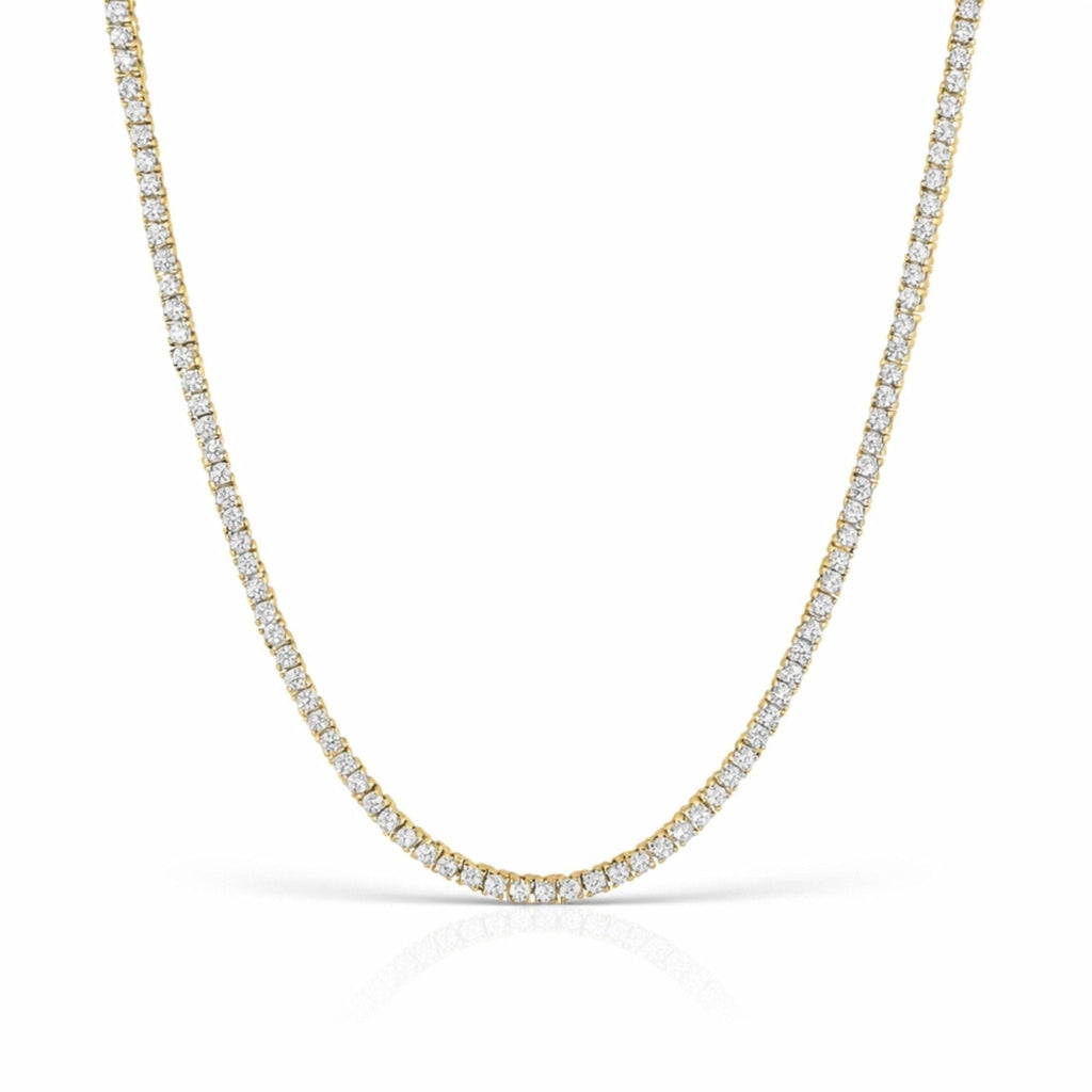 TYRA TENNIS NECKLACE - GOLD - BLINGZ