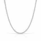 TYRA TENNIS NECKLACE - SILVER (PRE - ORDER, SHIPS 31/3) - BLINGZ